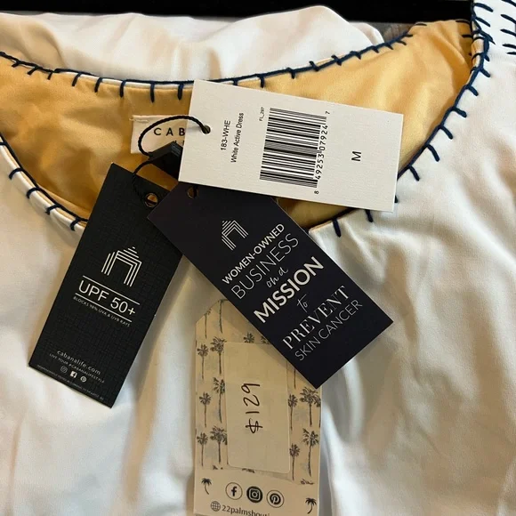 NWT Cabana Life White UPF 50 active dress medium - Picture 9 of 12